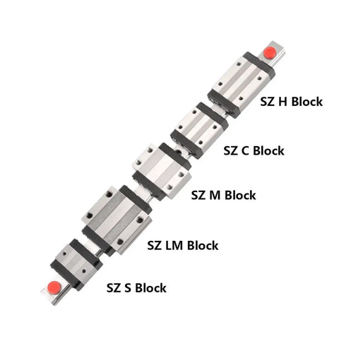 Top Tier High Precision Linear Guide Rail Kit 7mm Width MGN7 Block With Smooth Gliding Motion And Low Friction For Robotic Projects, CNC Machines, 3D Printers, And DIY Builds Featuring 550mm Length Rails For Stable And Accurate Moves Made Ready To. SZ linear guide blocks S, M, C, H