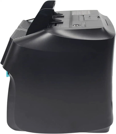 Heavy Duty Dual Pocket Money Counter Machine And Certified Fake Bill Detector With Smooth Multi Currency Sorting, side view.