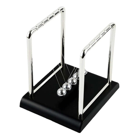 Pendulum Balance Newton's Cradle Steel Balls For Science Experiments And Desk Decor, stainless steel mirror finish, side view