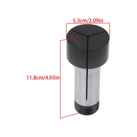 2 Inch Precision 5C Step Collet Lathe Fixture For Machinists And Gearheads Slotted Faceplate Mount High Accuracy Steel Construction 2 Inch Head Diameter One And One Eighth Inch Thickness Great For Milling Turning And Setup On Lathes, black steel 5C step collet, 2.09 in head, 4.65 in long