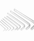 Solid Steel Ball End Hex L Wrench Set With Full 9 Piece SAE Manual Kit For Mechanics And Gears Ranging From 3/8 To 1/16 Inch Sized Perfect For All Your Heavy Duty Repair Jobs And Technical Fix Ups Any Time., 9-piece SAE ball end hex wrench set in solid steel, size range from 3/8 to 1/16 inch