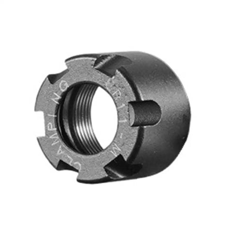 Heavy Duty Chuck Collet Nut For Lathe Mill CNC Tool Holder ER8 ER11 ER16 Black Steel 40CrMnTi close-up view.