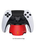 Compact Single Slot Charging Stand For Elite Controller Dock with PS5 DualSense Edge Controller on red stand