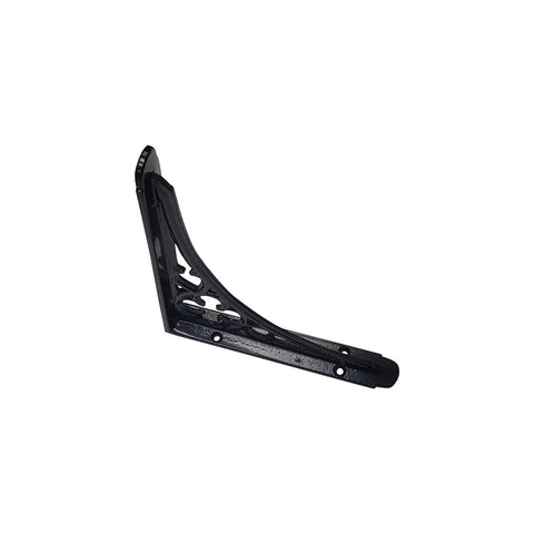Built Different Set Of 2 Heavy Duty Cast Iron Shelf Brackets Wall Mounted L Corner Supports 8x7 Inch profile of black bracket