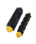 Bristle and rubber brushes from All In One Replacement Kit For Roomba 600 610 620 650 Series Vacuums With 3 Filters, Side Brush, And 1 Bristle Brush Easy Upgrade To Restore Suction And Clean Like New
