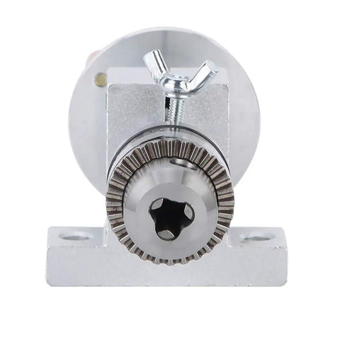 Badass Live Revolving Center With Adjustable Wrench For Mini Lathe Machines front view showing metal build and adjustable components.