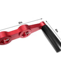 Quick Vise Handle For Three Quarter Inch Hex Vises Two Speed Clamp Aluminum Red Anodized Finish, 6-inch length