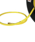 Three Eighths Inch Fifty Foot Hybrid Polymer Air Hose With Auto Retract Enclosed Reel Bright Yellow Durable And Flexible