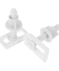 2 Pack Toilet Seat Mounting Bolts And Nuts With Quick Release Plastic Screws For Bidet Toilet Seat Fixing, shown in white.