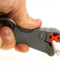 Rotary Coax Cable Stripper Cutter Tool For RG6 RG59 RG58 Quad And Dual Wire in use stripping coaxial cable