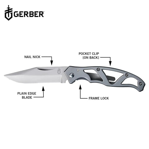 Paraframe Mini Pocket Knife EDC Folding Knife 2.2 Inch Fine Edge Stainless Steel with frame lock and pocket clip