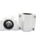Kick Up Your Cnc And 3d Printer Builds With Premium Aluminum Linear Ball Bearing Slide Blocks in silver.