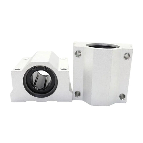 Kick Up Your Cnc And 3d Printer Builds With Premium Aluminum Linear Ball Bearing Slide Blocks in silver.