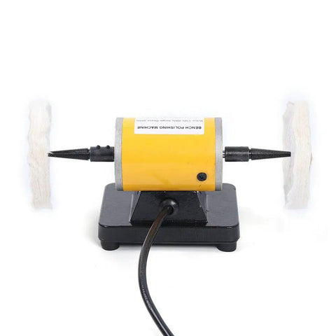Dual Wheel Buffing Rig With 200W Motor And Variable Speed Polisher From 2000 To 7000 RPM For Jewelry Metal DIY Projects Includes Buffing Wheels
