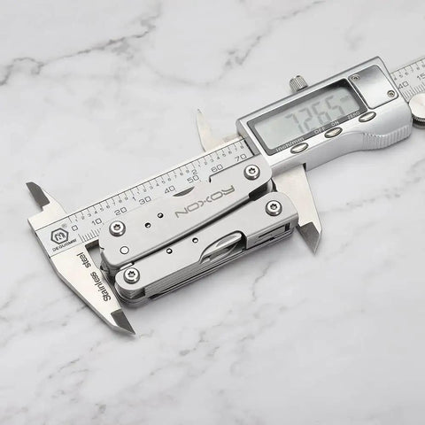 14 In 1 Mini Multitool Lightweight With Folding Scissors And 9 Piece Bit Set Holder Belt Clip Included Compact Storm Style Multi Tool 127g