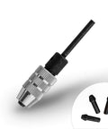 Keyless Micro Drill Chuck Adapter With 1/8 Inch Straight Shank, 3 Collets, Tiny Drill Bit Chuck For Dremel And Power Tools