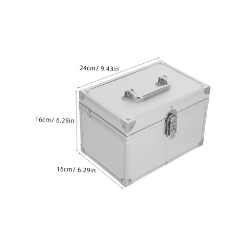 Lockable Portable Double Layer Tool Box Case With Ergonomic Handle Aluminum Alloy Build Spacious Storage Rugged Carrying Case