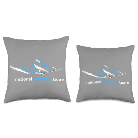 Glider Pilot Plane Throw Pillow Cozy Home Decor With Soaring Flight Theme Double Sided Print 100 Percent Polyester Pillow For Couch Bed Gift Idea For Christmas Birthday Alpine Lovers, featuring a glider and text design on a gray background.