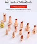Pro Grade Copper Tip Attachment For Portable Laser Welding Gun Wire Guide Nozzle Set 1.2mm 10 Pack multi angle nozzles