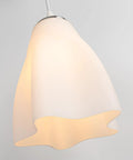 Kiven Instant Light Conversion Kit for 4/5/6inch Hole, 1-Light Glass Farmhouse Lighting with white glass shade.