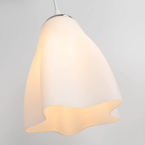 Kiven Instant Light Conversion Kit for 4/5/6inch Hole, 1-Light Glass Farmhouse Lighting with white glass shade.