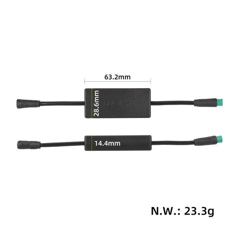 Electric Scooter Repair Controller Module With ABS Housing For Replacement And Maintenance, compact black, cable connectors
