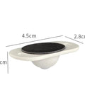 Self-Adhesive 360-Degree Caster Wheel Set Stainless Steel With ABS Slick Quiet Glide, 4.5cm size, side view with dimensions.