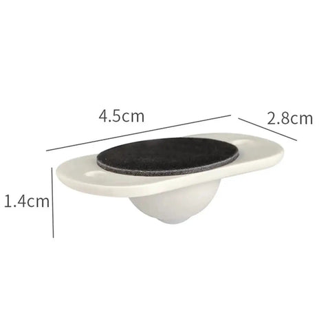 Self-Adhesive 360-Degree Caster Wheel Set Stainless Steel With ABS Slick Quiet Glide, 4.5cm size, side view with dimensions.