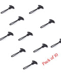 Image of Built-To-Last T-Shape Zipper Pulls With Eco-Friendly TPU Cord Handle And Durable Nylon, Non-Slip Grip For Cold Weather, Black, 10-Pack