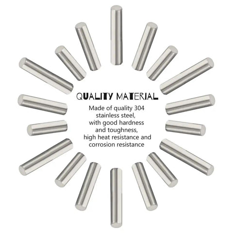Stainless Steel Dowel Pins Shelf Support Pegs Kit, 150 Pieces, M2 M3 M4, corrosion-resistant cabinet and furniture fasteners