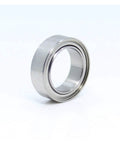 Close-up of a single Miniature Ball Bearing from the Kit Ten Pack MR128ZZ ABEC Five Chrome Steel 8x12x3.5mm for DIY Projects