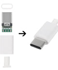 USB 3.1 Type C 24-Pin Male Plug Socket Receptacle For Soldering Wires And Cables assembled and disassembled view