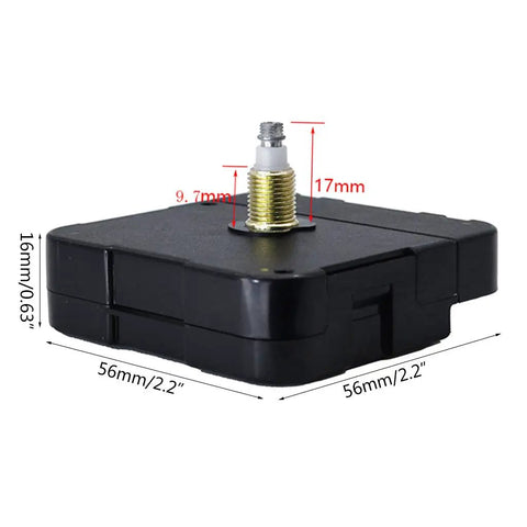Heavy Duty Wall Clock Movement Repair Kit With Hands And Replacement Parts For DIY Clock Fixes Clock Mechanism Set, 56x56mm, black
