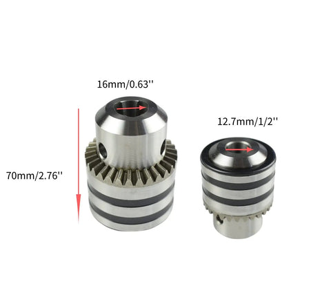 Close-up of 3.0mm to 16mm B16 Drill Chuck Set with Mini Chuck Key for Electric Drills Lathes and Drill Presses Anti Thrust Bearing