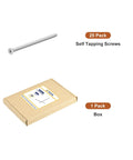 No Sweat Heavy-Duty Flat Head Wood Screws 304 Stainless Steel Self Tapping Size 10X4 Inch Pack Of 25 Silvertone in box