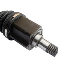 Close-up of CV Axle Assembly 13E005L For 2003 2007 Honda Accord Front Left with premium neoprene boot and splined end