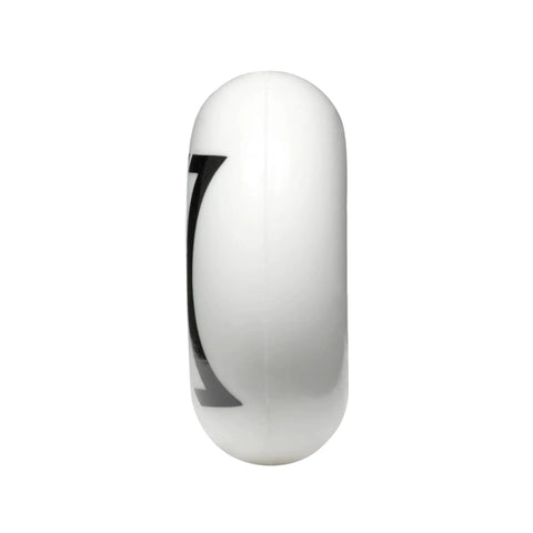 Side view of Hydrogen Inline Skate Wheel 60mm 92A White from 4 Pack For Adults, showcasing solid core design for smooth cruisin