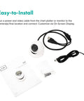 Lowkey Three Point Five Millimeter Mini Dome Camera 1000 TVL With Night Vision And Twelve Infrared LEDs shown with cables and manual