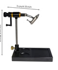 Adjustable Head Fly Tying Vise With Hardened Steel Hook Holder Non Slip Desk Bench Tool Black Finish Durable High End Desktop Vise For Fly Fishing Easy Knurled Adjustments Precise Sturdy Crafting, black bench vise with 11 cm height
