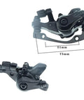 Heavy Hitter Mechanical Disc Brake Kit For Mountain Bikes And Fat Tire Electric Cruisers With Reinforced Aluminum Caliper And 160 Mm Floating Steel Rotor Brick Wall Stops close-up of aluminum caliper measuring 51mm by 75mm.
