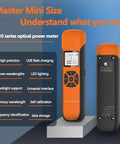 Front and back view of Fiber Optic Power Meter For Testing With Seven Wavelengths Minus 70 To Plus 10 dBm Range Rechargeable Battery