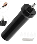 Pro Watch Crystal Removal Air Pump Tool With 5 Nozzles And Button Opener For Compact Black Handle For Safe Glass Lift Gentle Scratch Free Removal Durable Plastic Construction For Delicate Timepieces.