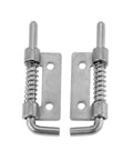 Rotating Concealed Hinges Door Fittings 1 Pair Stainless Steel Spring Barrel Bolt Latch Hinge For Industrial Cabinets 53 x 18mm