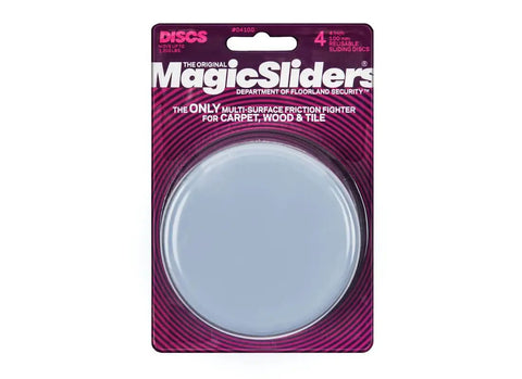 Heavy Duty Reusable Silicone Floor Sliders For Carpet And Hard Floors, Non Slip Furniture Sliders In Blue packaging