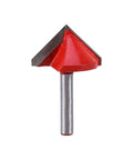 1/4 Inch Shank V Groove Router Bit With Double Carbide Edges For Clean 90 Degree Chamfers And Engraving On Wood acrylic MDF PVC