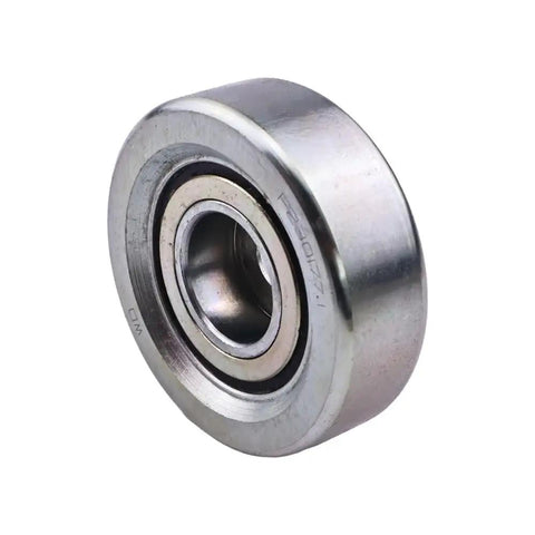 Pro Grade Heavy Duty Mast Roller Guide Bearing For Forklift Trucks Smooth Riding Operation with shiny metal finish and central hole.