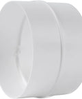 4 Inch Duct Connector Round White Plastic Vent Pipe Extender For Dryer Vents And Round Ducts, Easy No Fuss Push Fit Male Connector, Flexible Dust Hose Or Straight Dryer Pipe Coupling And Extension, HVAC Intake Exhaust Venting Fitting Adapter, white plastic