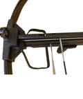Close-up of dual rails and string of Beefy 100Lb Repeating Compound Crossbow With Steel Balls And Bolts, 30 Ball Magazine, Shoots 8Mm