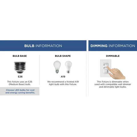 Bulb and dimming information for Replay Collection Etched White Glass Modern Chandelier Light, 3 Light, Polished Nickel Finish