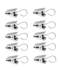 Stainless Steel Curtain Clips Hooks 30 Piece Set For Easy Hanging Of Draperies Durable Heavy Duty Design For Home And Office Use